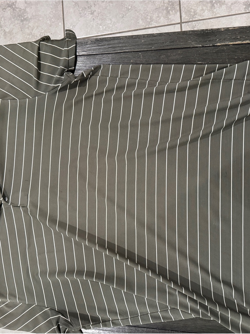 Champion Grey Striped Short-Sleeve Polo
